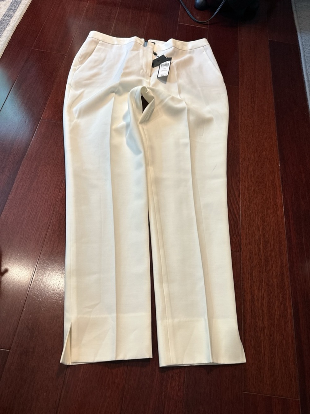 BCBGMaxAzria White Dress Pants with Front Crease - Picture 2 of 4